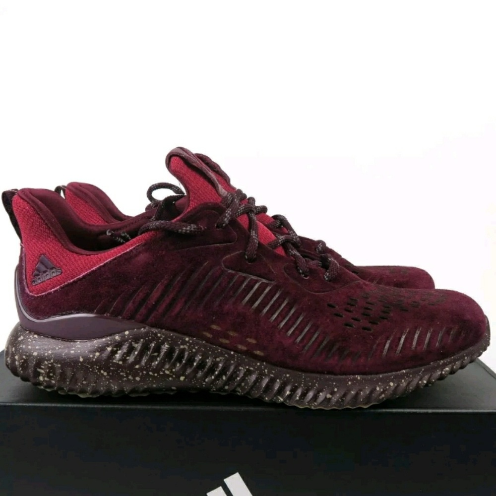 Mens Adidas Alphabounce Maroon Suede (11) - Picture 4 of 8